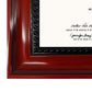 Certificate Document Diploma Cherry Finish with Intricate Black Rope Detail Solid Wood Frame for 8.5x11