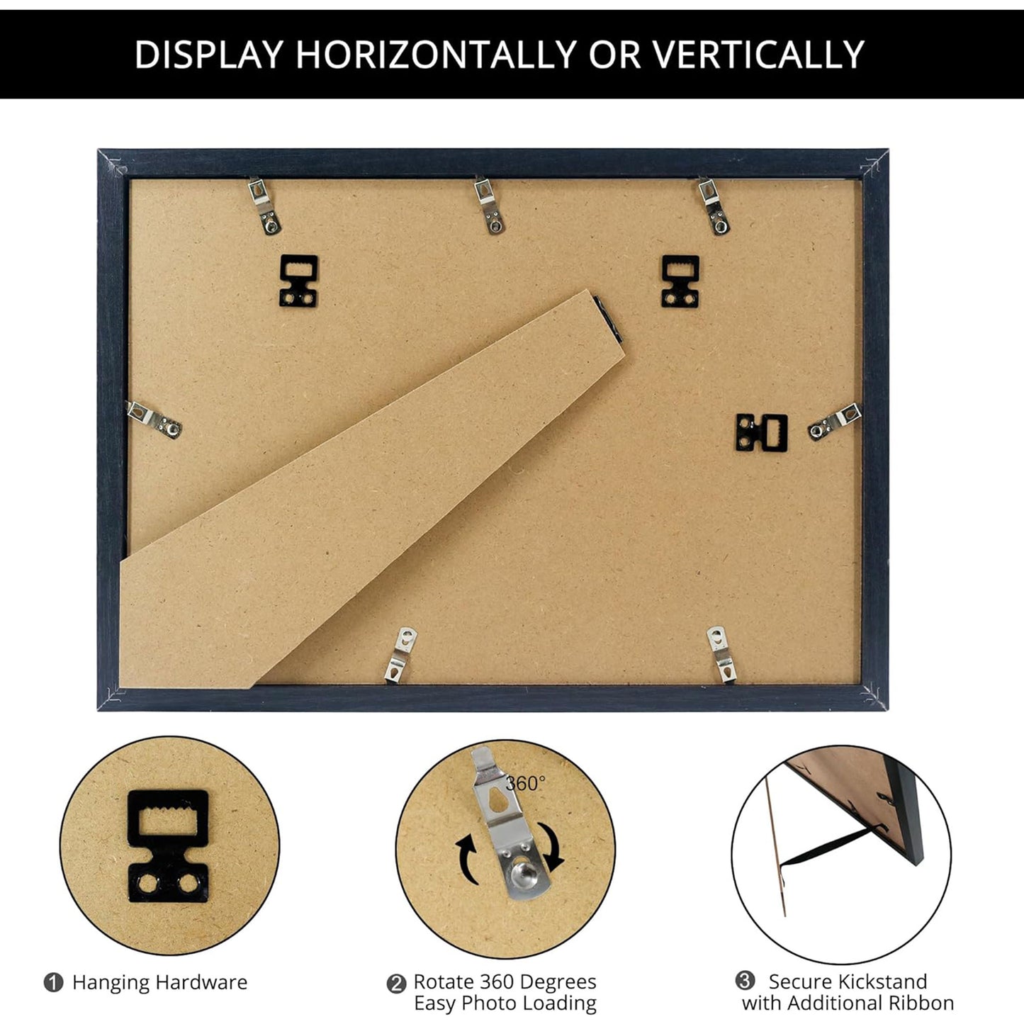 Graduation School Years K-12 Day Collage Wood with Double White Mat Photo Horizontal Frame - 2 Colors Available