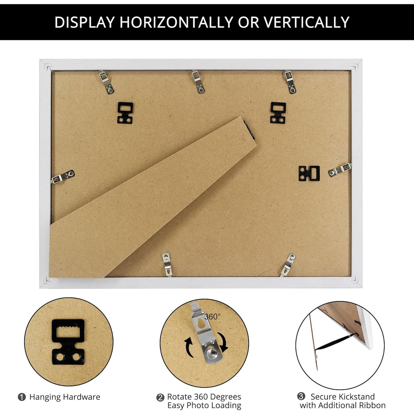 Graduation School Years K-12 Day Collage Wood with Double White Mat Photo Horizontal Frame - 2 Colors Available