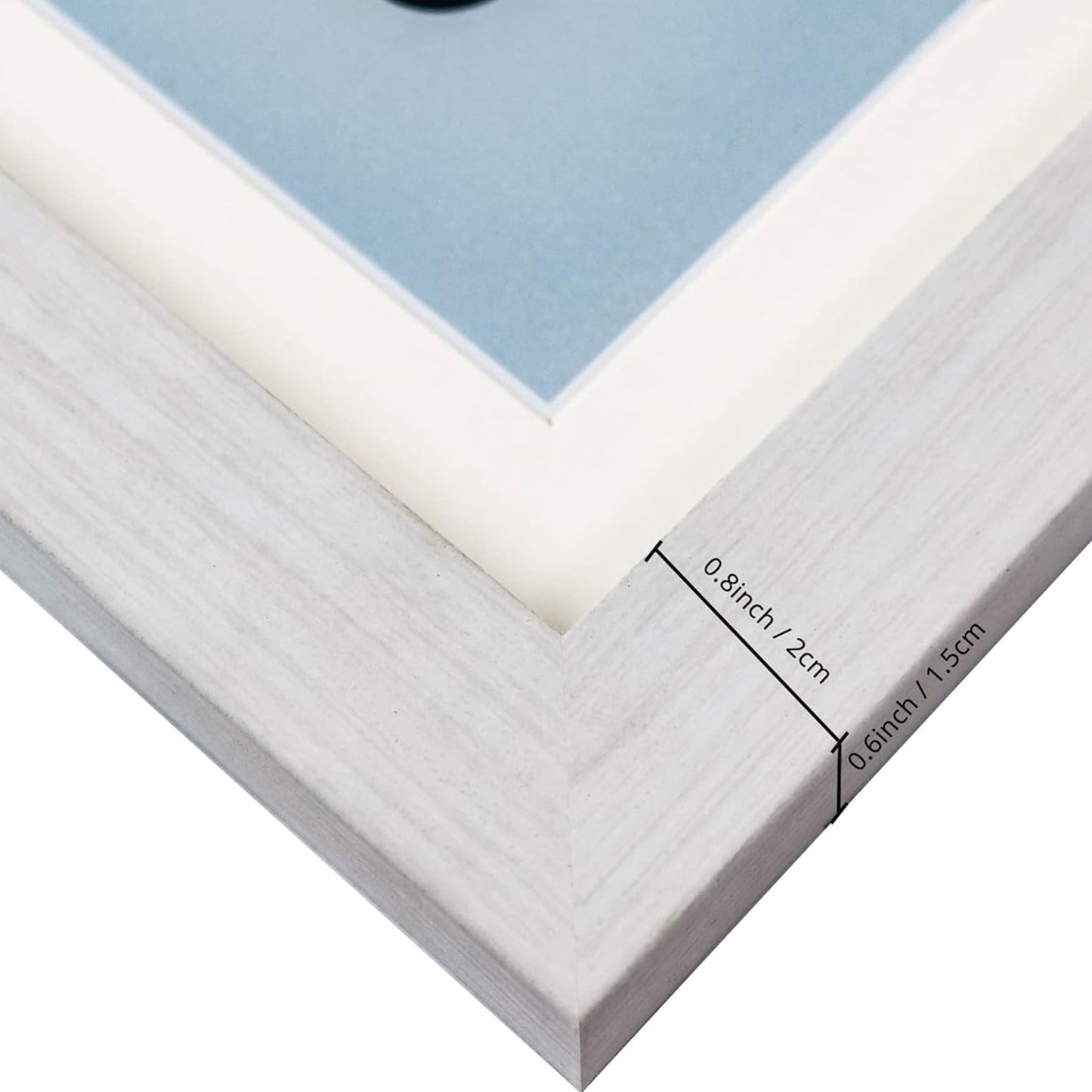 Graduation School Years K-12 Day Collage Wood with Double White Mat Photo Horizontal Frame - 2 Colors Available