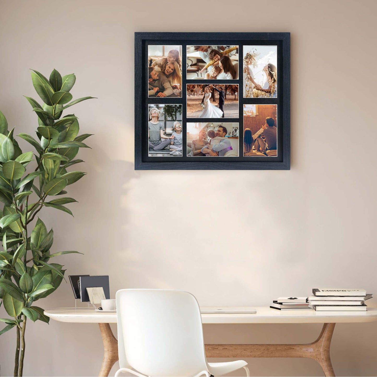 Graduation Photo Collage Frame Multi-Year School Picture Frame with 7 Openings 4X6 Pictures