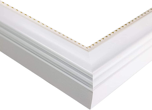 White Picture Frame Photo Display with Gold Beading pack of 2 - 3 Sizes Available
