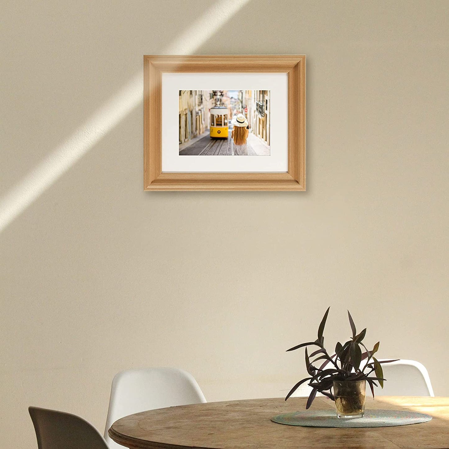 Wood Photo Frames with Real Glass for 8"×10" Pack of 2 - 3 Colors Available