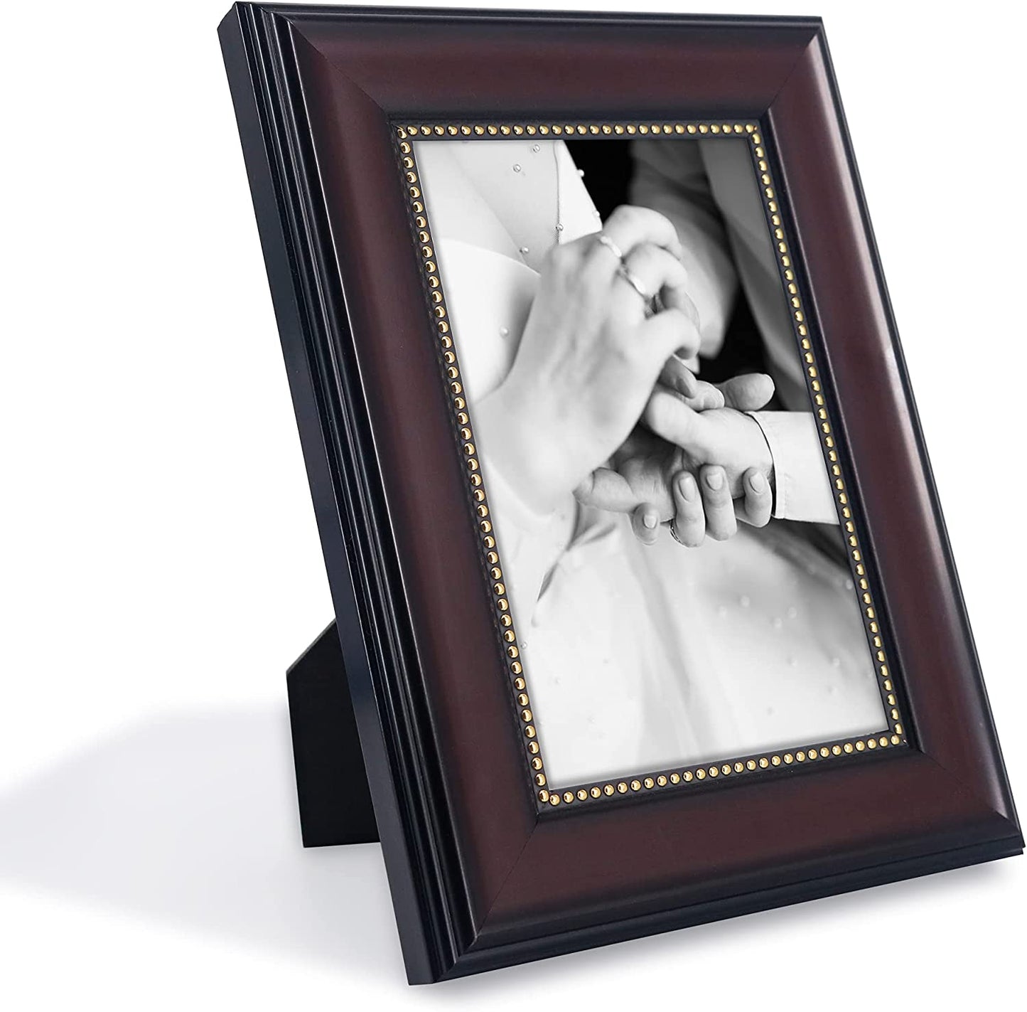 Mahogany Picture Frame Photo Display with Gold Beading pack of 2 - 3 Sizes Available
