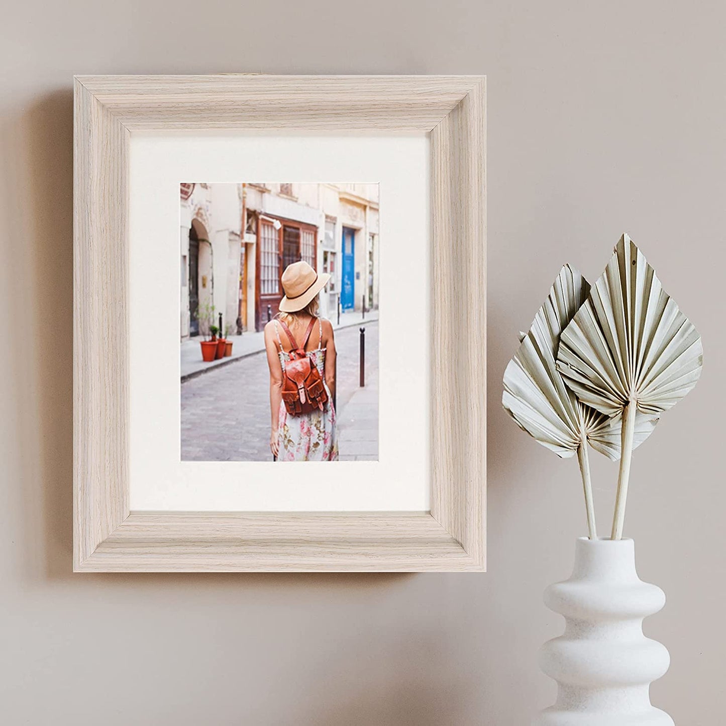 Wood Photo Frames with Real Glass for 8"×10" Pack of 2 - 3 Colors Available
