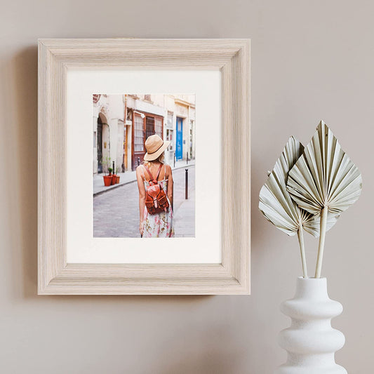 Wood Photo Frames with Real Glass for 8"×10" Pack of 2 - 3 Colors Available