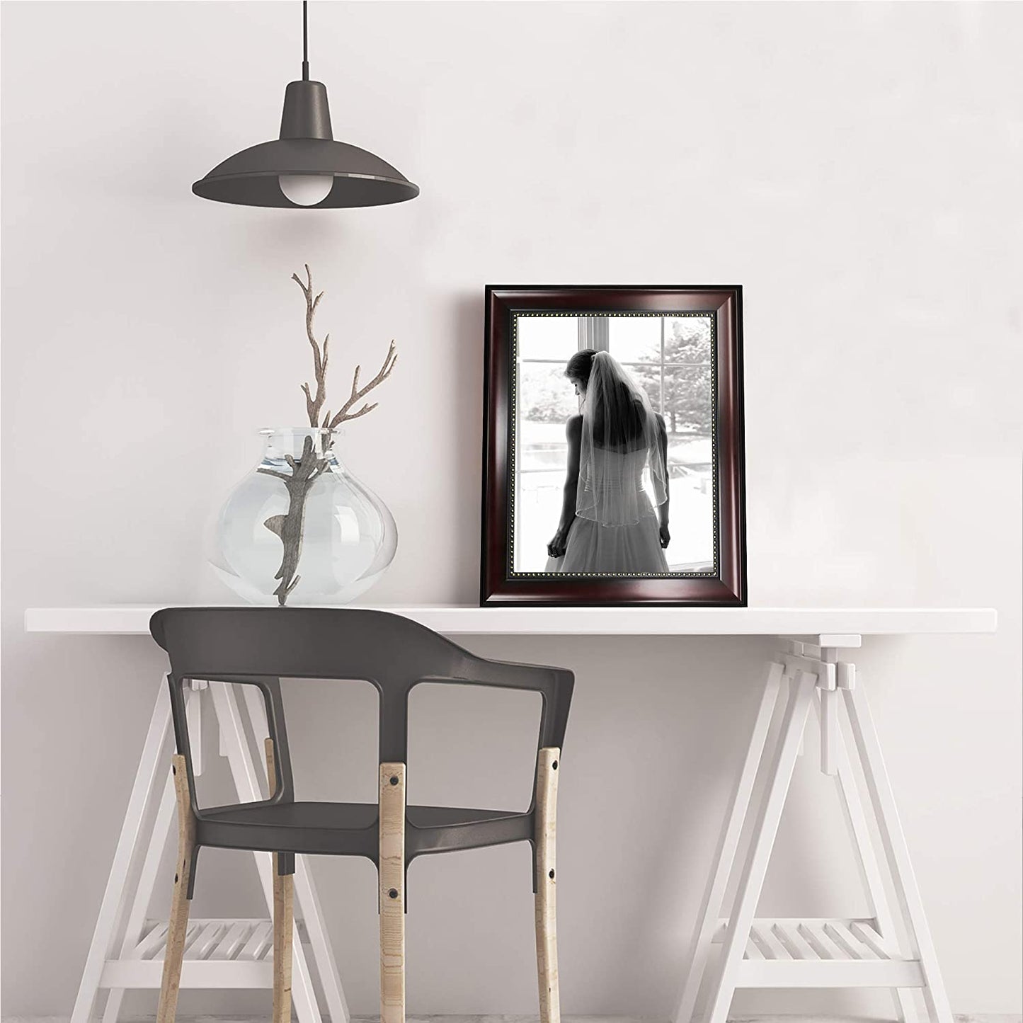 Mahogany Picture Frame Photo Display with Gold Beading pack of 2 - 3 Sizes Available