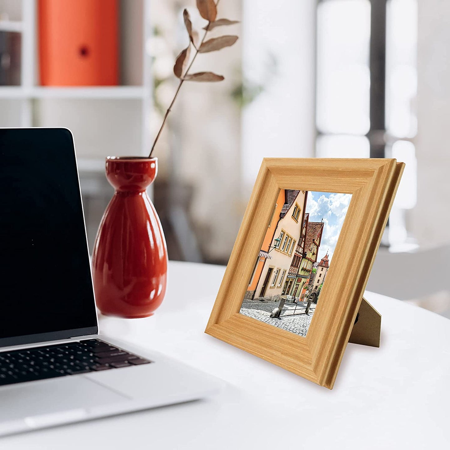 Wood Photo Frames with Real Glass for 4"×6" Pack of 2 - 3 Colors Available