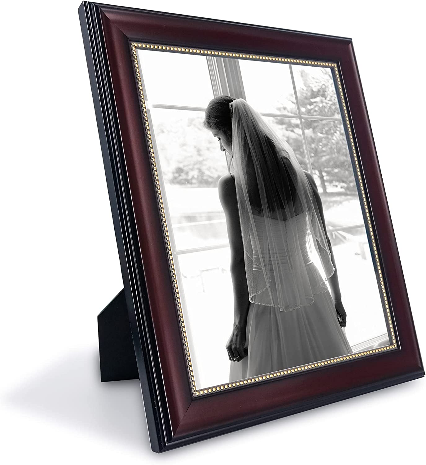 Mahogany Picture Frame Photo Display with Gold Beading pack of 2 - 3 Sizes Available