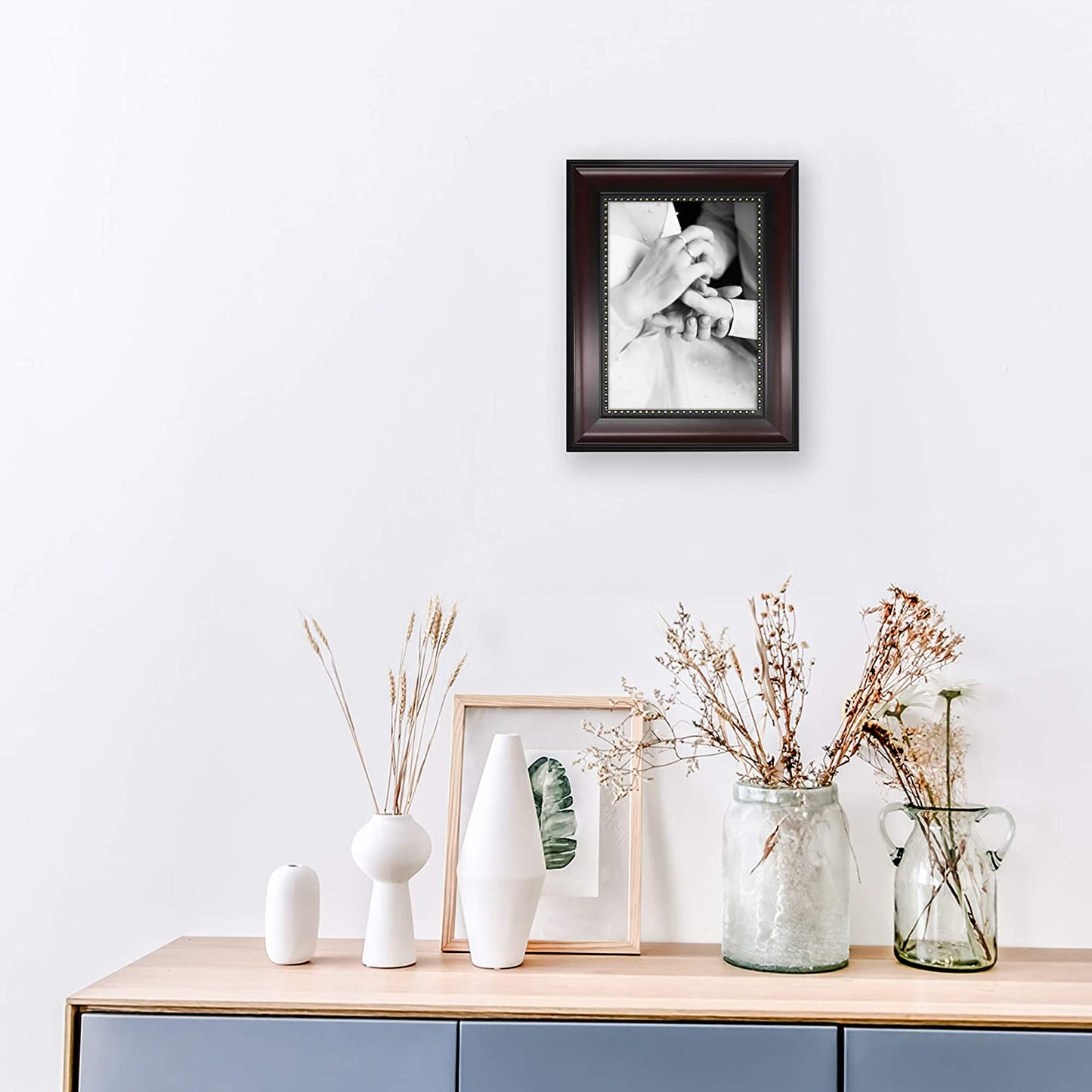 Mahogany Picture Frame Photo Display with Gold Beading pack of 2 - 3 Sizes Available