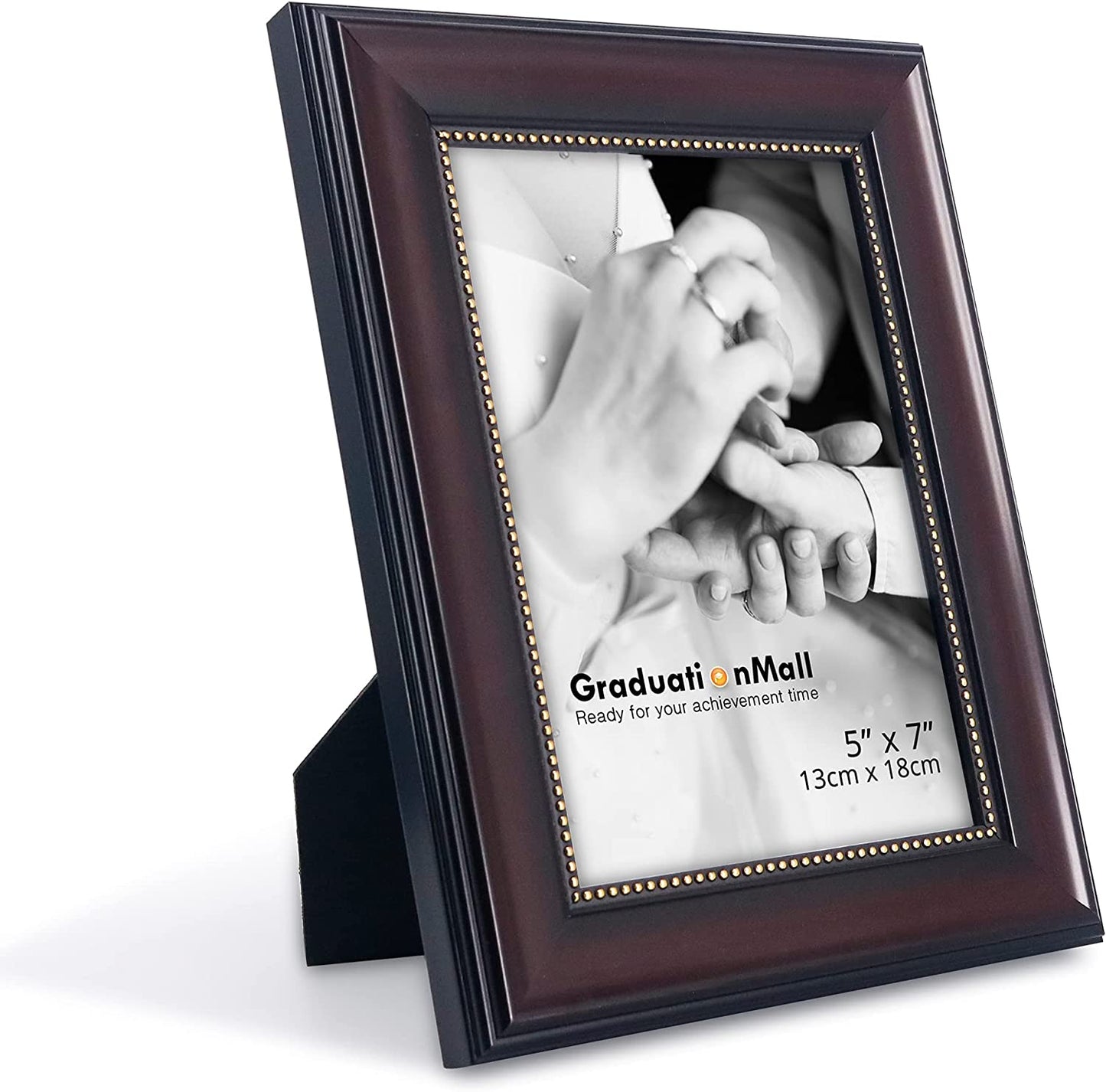 Mahogany Picture Frame Photo Display with Gold Beading pack of 2 - 3 Sizes Available