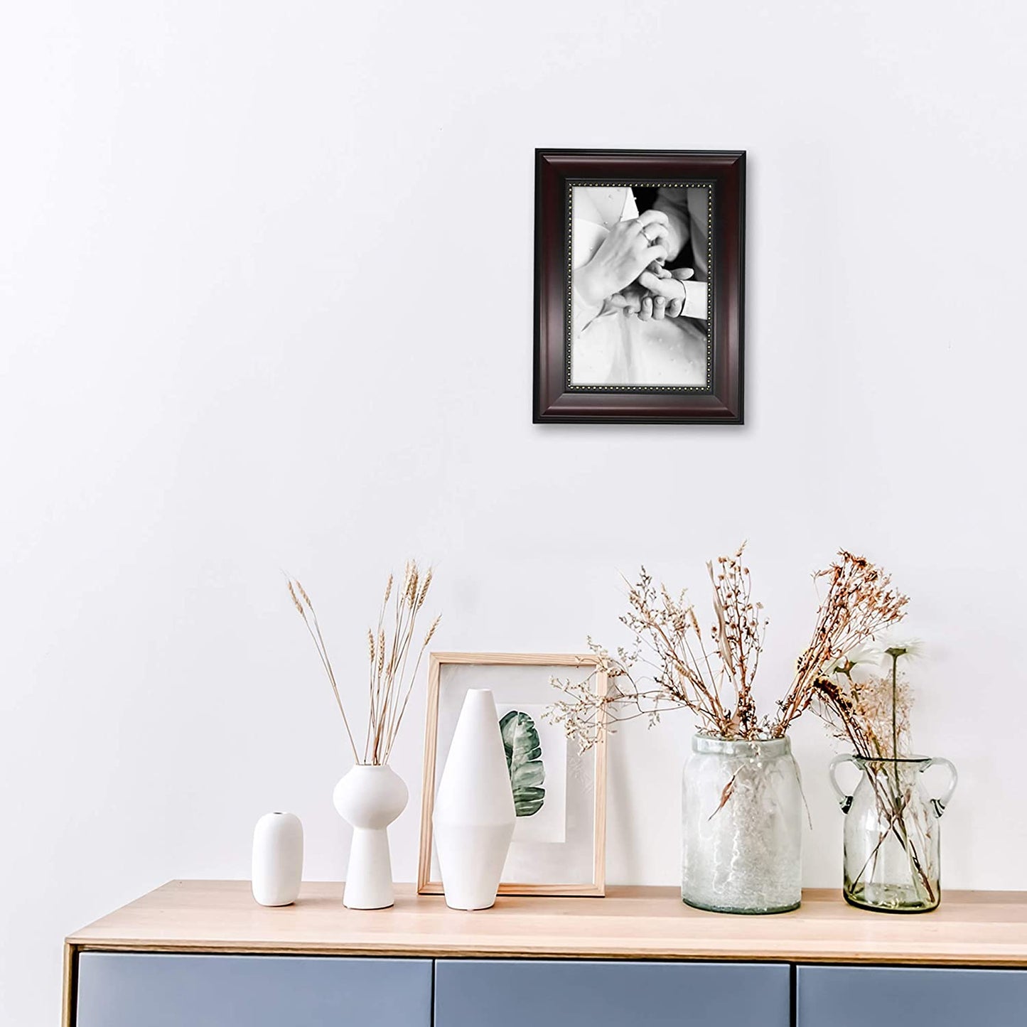 Mahogany Picture Frame Photo Display with Gold Beading pack of 2 - 3 Sizes Available