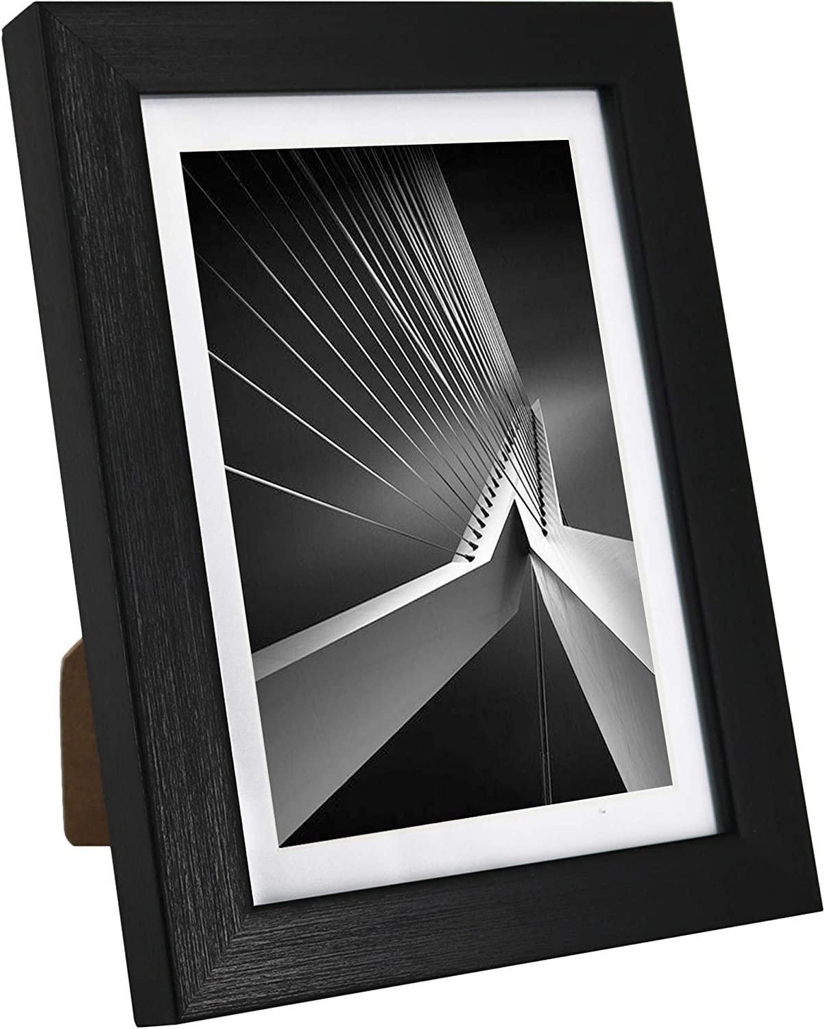 Photo Frame Black with High Definition Glass, Pack of 2 - 4 Sizes Available
