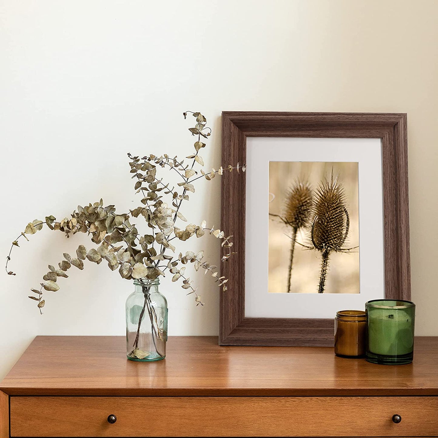 Wood Photo Frames with Real Glass for 8"×10" Pack of 2 - 3 Colors Available