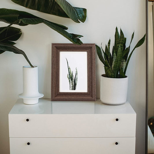 Wood Photo Frames with Real Glass for 4"×6" Pack of 2 - 3 Colors Available