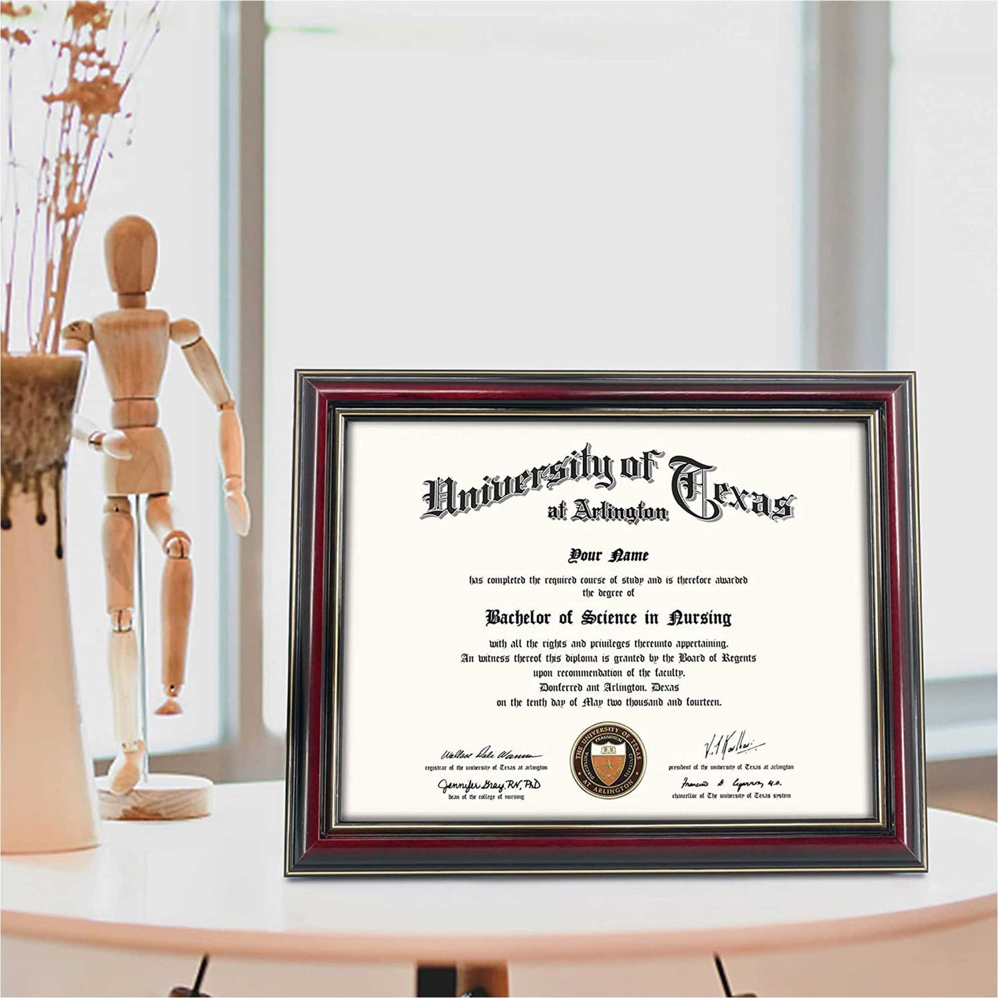Certificate Document Diploma Real Wood Frame for 8.5" x 11" - 3 Colors Available