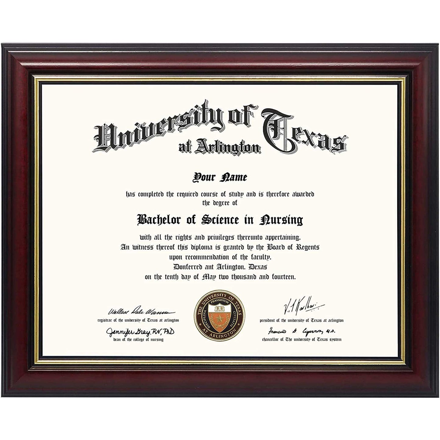 Certificate Document Diploma Real Wood Frame for 8.5" x 11" - 3 Colors Available