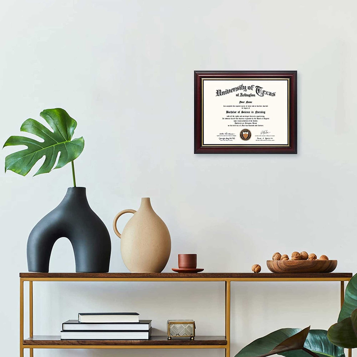 Certificate Document Diploma Real Wood Frame for 8.5" x 11" - 3 Colors Available