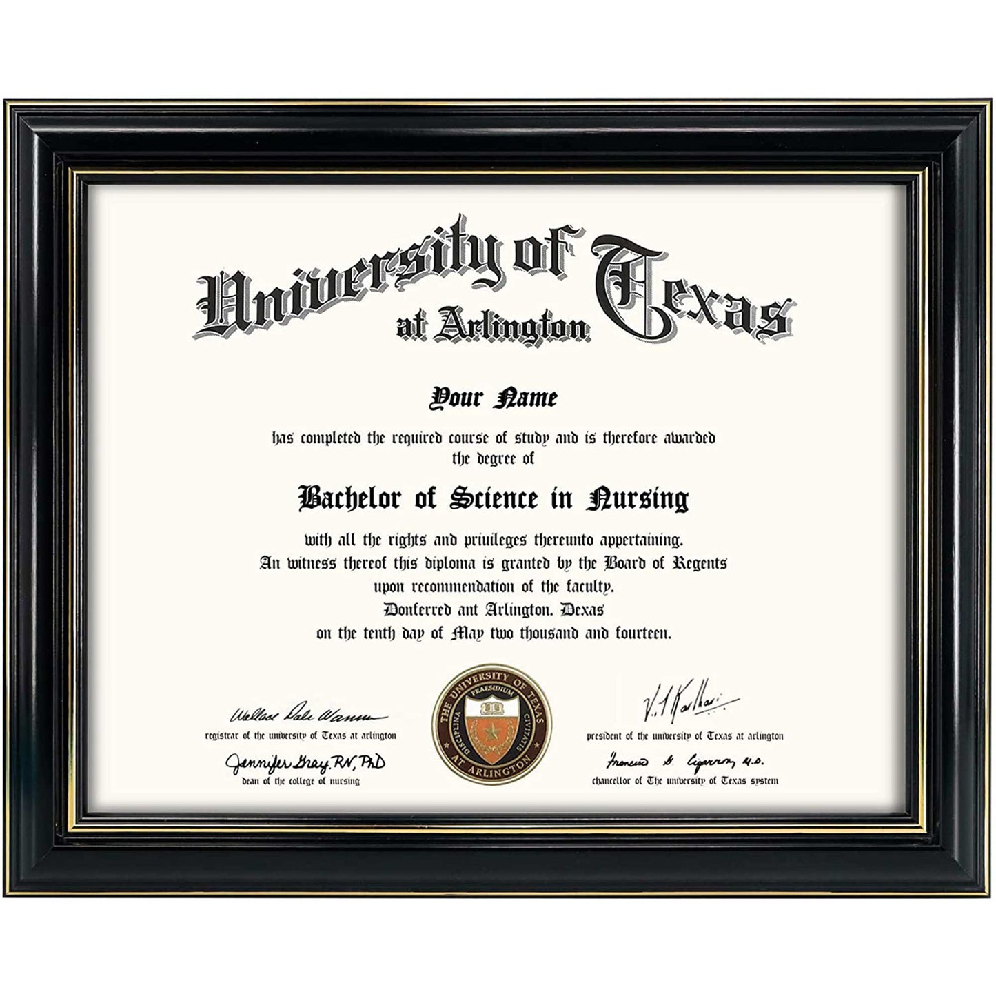 Certificate Document Diploma Real Wood Frame for 8.5" x 11" - 3 Colors Available