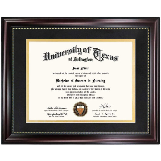 Certificate Document Diploma Recycled Polystyrene Frame with Mat for 8.5" x 11" - 3 Colors Available