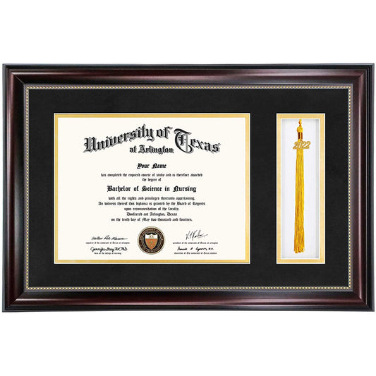 Certificate Document Diploma Recycled Polystyrene Frame with Tassel Holder for 8.5" x 11" - 4 Colors Available
