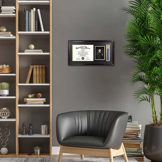 Certificate Document Diploma Picture Recycled Polystyrene Frame with Tassel Holder for 8.5" x 11" - 4 Colors Available