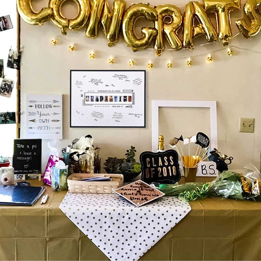 Graduation Congrats Grad Party Supplies Decorations Signature Board 12×16 – 2 Colors Available