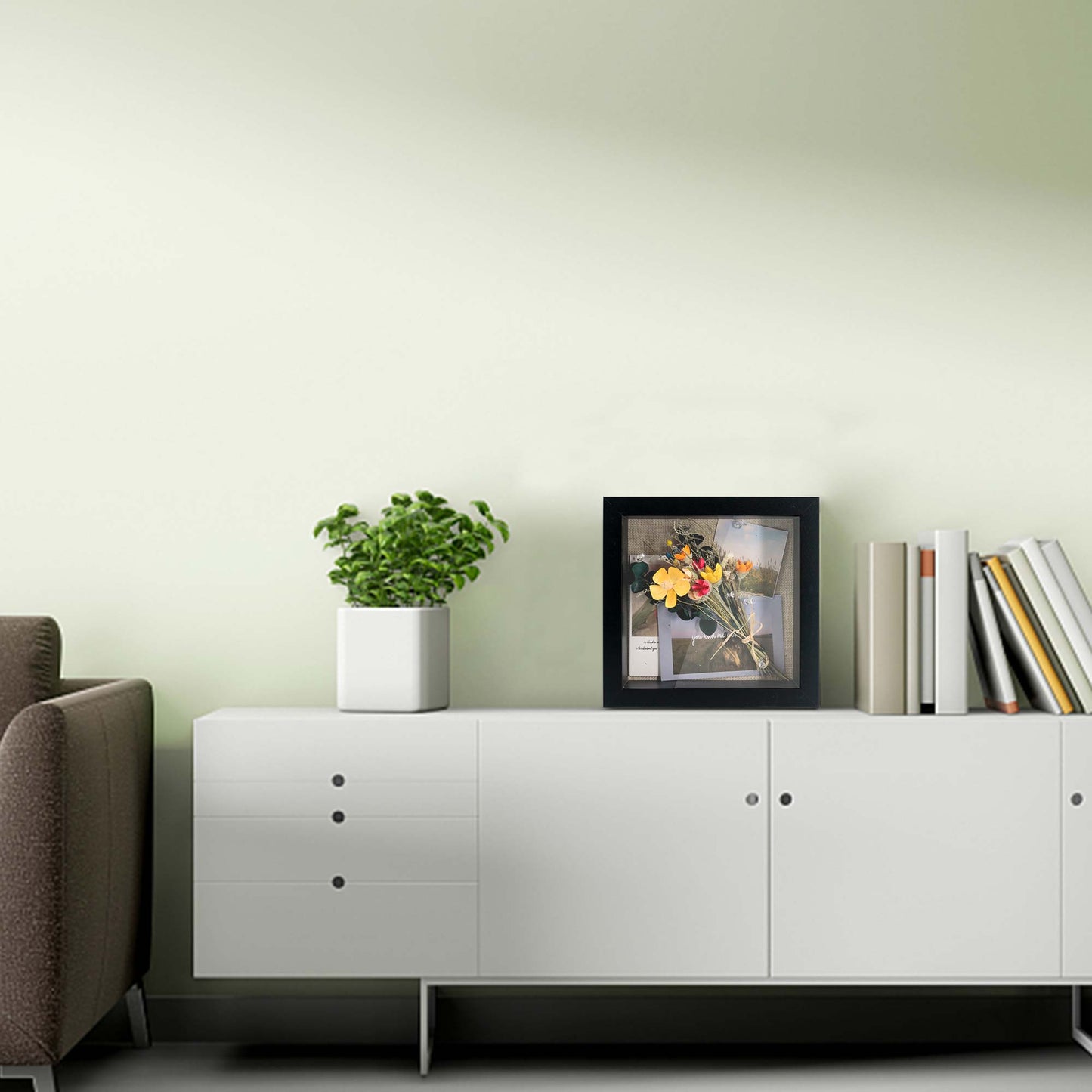 Shadow Box Frame Wood Display Case with Linen Back in 6 Sizes