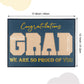 Graduation Wall Mounting 17x12 Black Picture Frame with Black Mat Displays Four 4x6 Photo