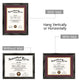 Certificate Document Diploma Real Wood Frame with Mat for 8.5" x 11" - 13 Colors Available