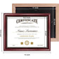 Certificate Solid Wood & UV Protection Acrylic Cherry Finish with Gold Trim for 8.5x11