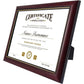 Certificate Solid Wood & UV Protection Acrylic Cherry Finish with Gold Trim for 8.5x11