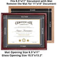 Certificate Solid Wood & UV Protection Acrylic Cherry Finish with Gold Trim for 8.5x11 / 11x14