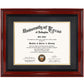 Certificate Document Diploma Cherry Finish with Intricate Black Rope Detail Solid Wood Frame with Mat for 8.5x11