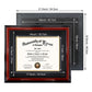 Certificate Document Diploma Cherry Finish with Intricate Black Rope Detail Solid Wood Frame with Mat for 11x14