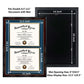 Double Certificate Document Diploma Recycled Polystyrene Frame for 8.5" x 11" - 4 Colors Available