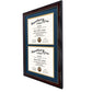 Double Certificate Document Diploma Recycled Polystyrene Frame for 8.5" x 11" - 4 Colors Available