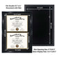 Double Certificate Document Diploma Recycled Polystyrene Frame for 8.5" x 11" - 4 Colors Available