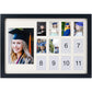 Graduation School Years K-12 Day Collage Wood with Double White Mat Photo Horizontal Frame - 2 Colors Available