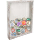 Shadow Box Frame White Wood Collection Case With Slot on top - 4 Sizes Available