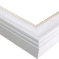 White Picture Frame Photo Display with Gold Beading pack of 2 - 3 Sizes Available