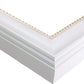 White Picture Frame Photo Display with Gold Beading pack of 2 - 3 Sizes Available