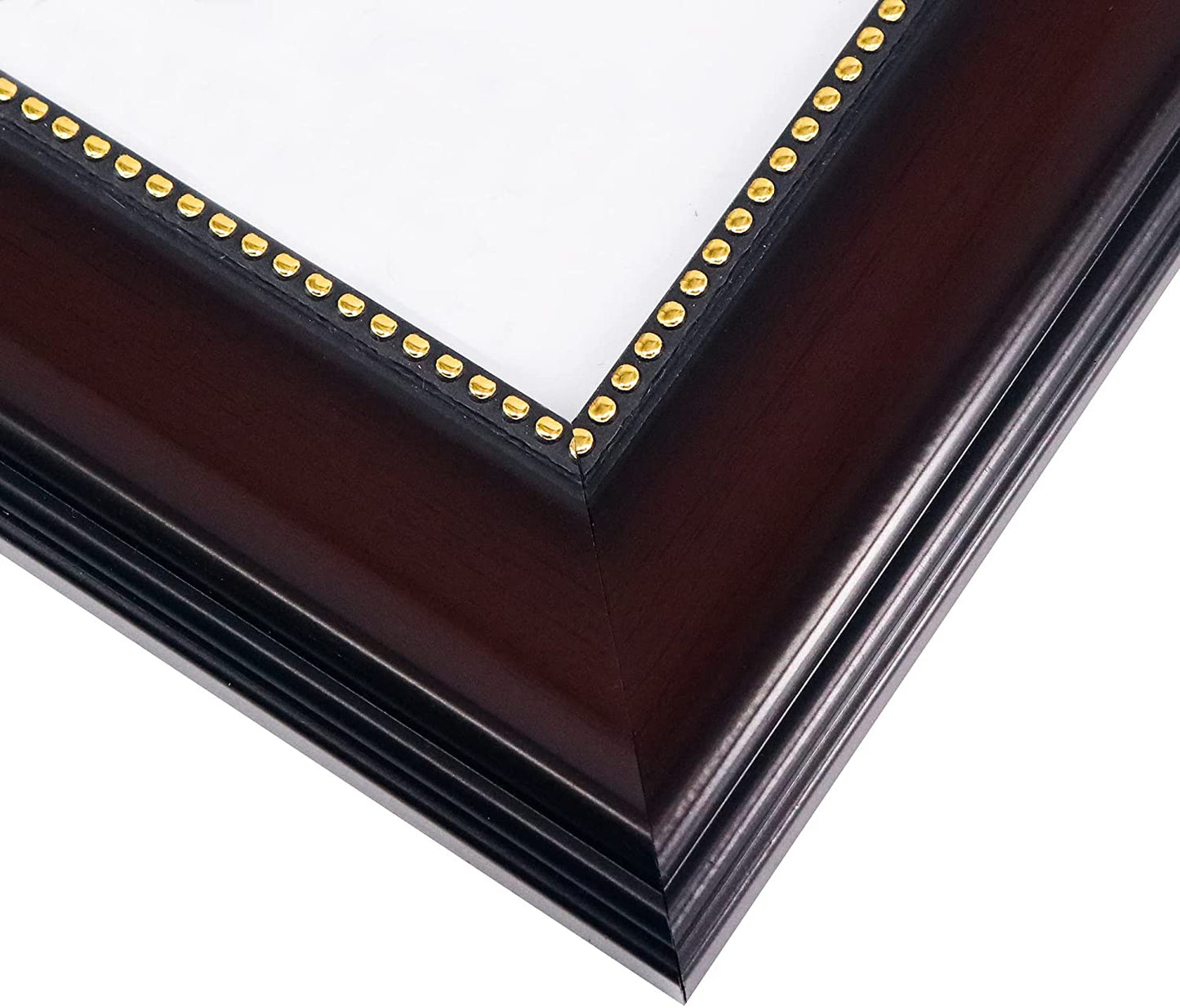 Mahogany Picture Frame Photo Display with Gold Beading pack of 2 - 3 Sizes Available