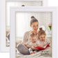 White Picture Frame Photo Display with Gold Beading pack of 2 - 3 Sizes Available