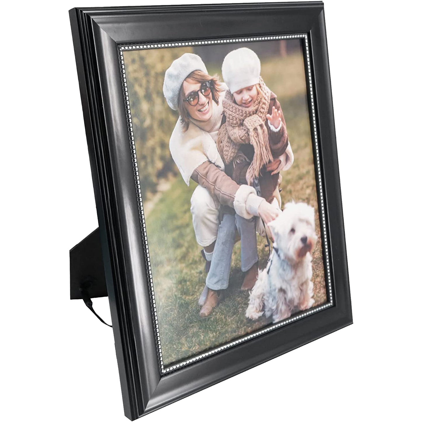 Black Picture Frame Photo Display with Silver Beading pack of 2 - 3 Sizes Available