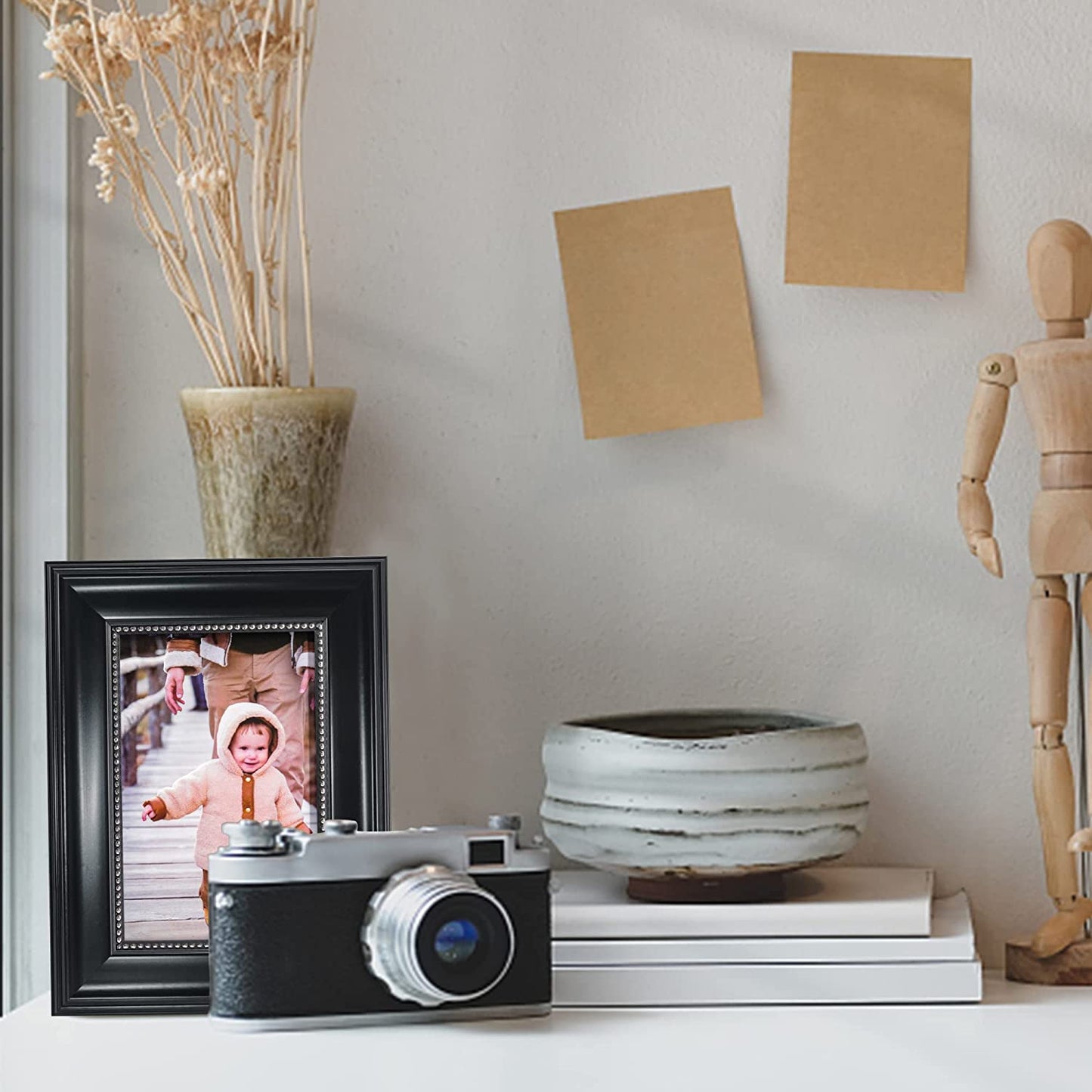 Black Picture Frame Photo Display with Silver Beading pack of 2 - 3 Sizes Available