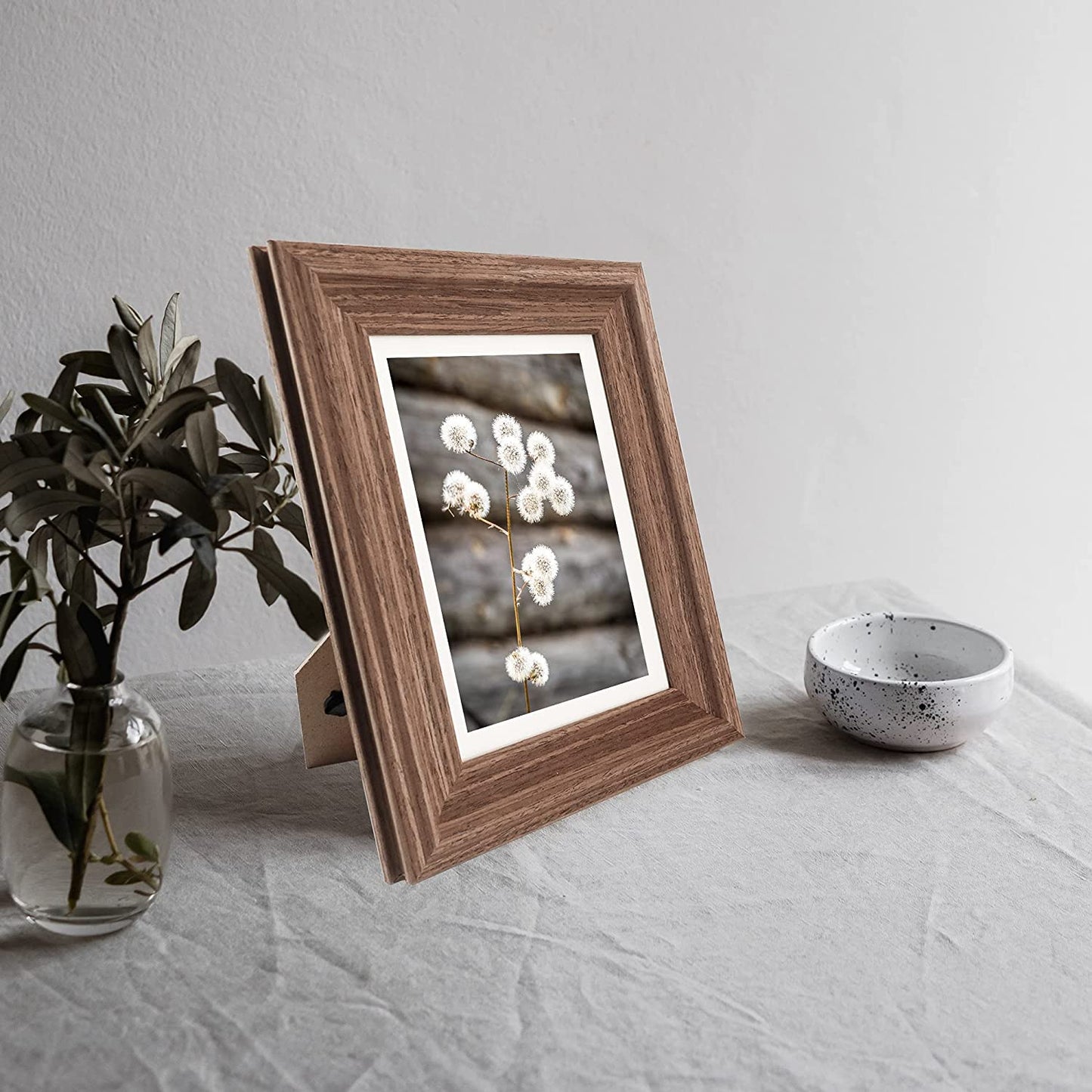 Wood Photo Frames with Real Glass for 5"×7" Pack of 2 - 3 Colors Available