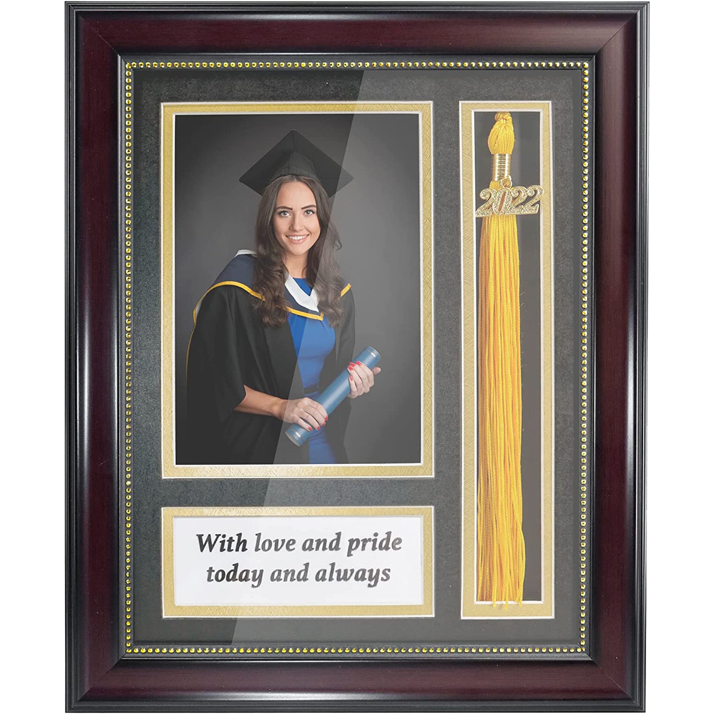 Graduation Shadow Box Frame for Photo 5”×7” with Tassel Insert