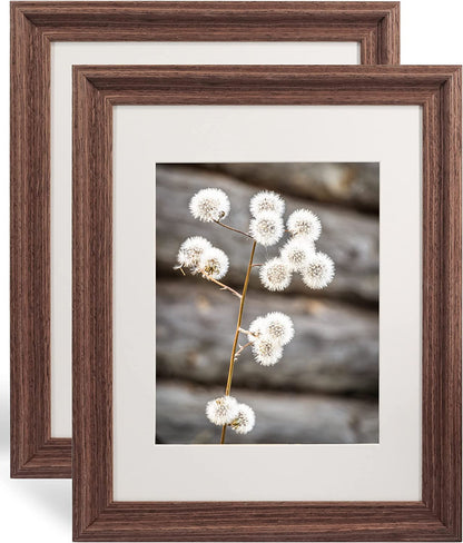 Wood Photo Frames with Real Glass for 11"×14" Pack of 2 - 3 Colors Available