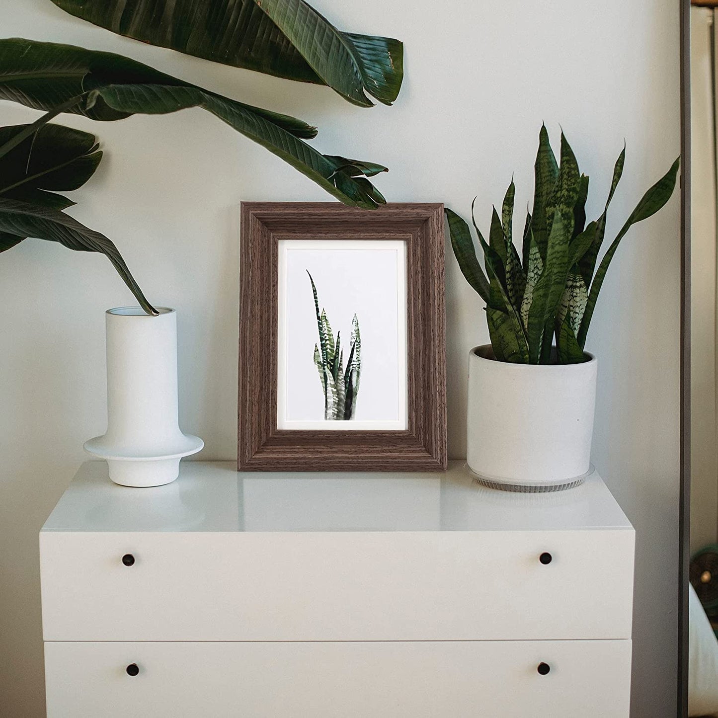 Wood Photo Frames with Real Glass for 4"×6" Pack of 2 - 3 Colors Available